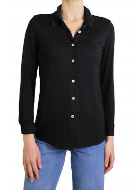 Camicia tinta unita in viscosa